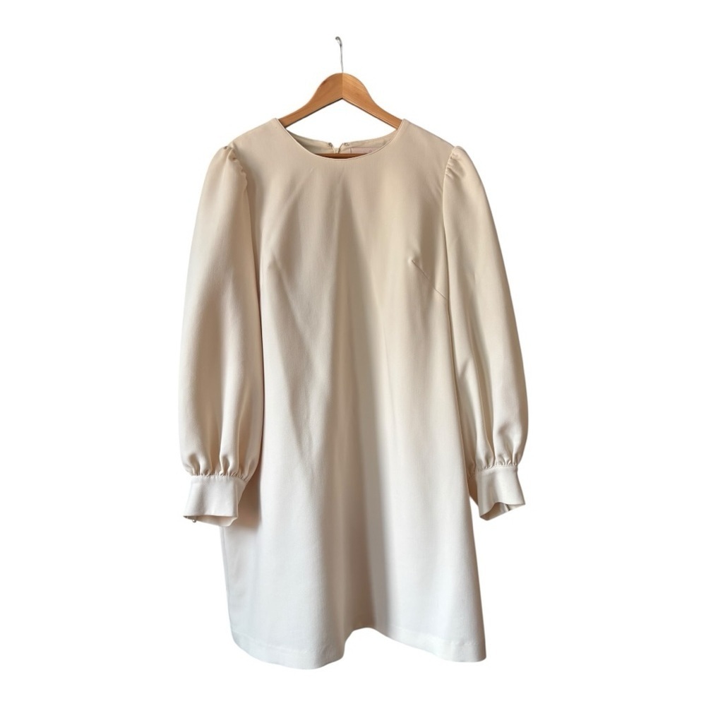 Gal Meets Glam Collection Tallulah Dress Ivory Puff Sleeve Pearl Size 20